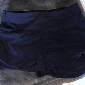 navy lululemon speed shorts